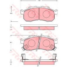 GDB7090 TRW Комплект тормозных колодок, дисковый тормоз