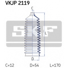 VKJP 2119 SKF Комплект пылника, рулевое управление