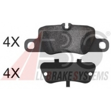 37820 ABS Комплект тормозных колодок, дисковый тормоз