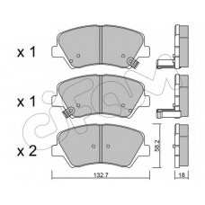 822-943-0 CIFAM Комплект тормозных колодок, дисковый тормоз