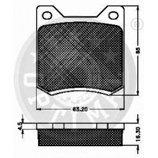 9112 OPTIMAL Комплект тормозных колодок, дисковый тормоз