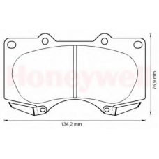 572515B BENDIX Комплект тормозных колодок, дисковый тормоз