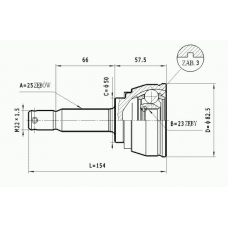 C.454 STATIM Шарнирный комплект, приводной вал