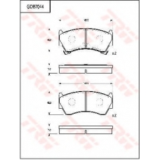 GDB7044 TRW Комплект тормозных колодок, дисковый тормоз