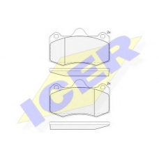 182009 ICER Комплект тормозных колодок, дисковый тормоз