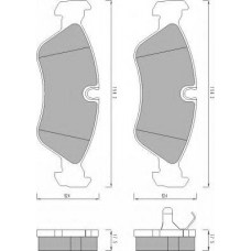 443381 ROULUNDS Комплект тормозных колодок, дисковый тормоз