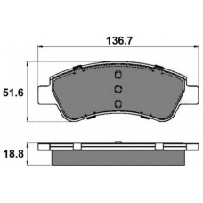 NP2012 NATIONAL Комплект тормозных колодок, дисковый тормоз