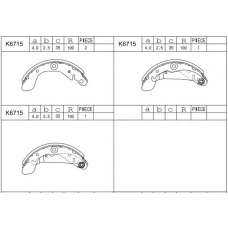 K6715 ASIMCO Комплект тормозных колодок