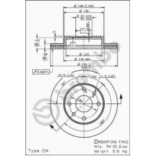 09.6867.10 BREMBO Тормозной диск