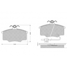 PF10581 PROCODIS FRANCE Комплект тормозных колодок, дисковый тормоз