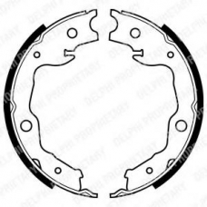 LS1999 DELPHI Комплект тормозных колодок, стояночная тормозная с