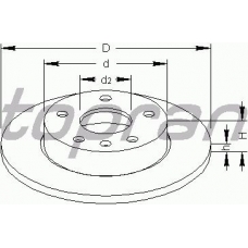 205 526 TOPRAN Тормозной диск