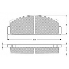 PF1023 PROCODIS FRANCE Комплект тормозных колодок, дисковый тормоз