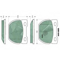 GDB1209 TRW Комплект тормозных колодок, дисковый тормоз