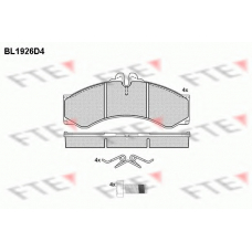 BL1926D4 FTE Комплект тормозных колодок, дисковый тормоз