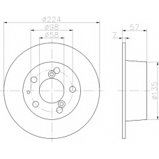 MDC189 MINTEX Тормозной диск
