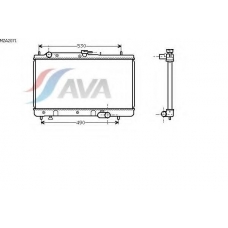 MZA2071 AVA Радиатор, охлаждение двигателя