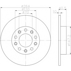 MDC2279 MINTEX Тормозной диск