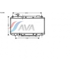 TO2300 AVA Радиатор, охлаждение двигателя