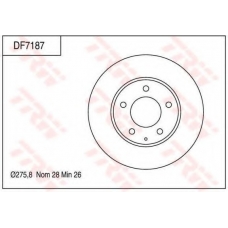 DF7187 TRW Тормозной диск
