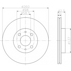 MDC1784 MINTEX Тормозной диск
