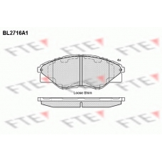 BL2716A1 FTE Комплект тормозных колодок, дисковый тормоз