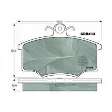 GDB403 TRW Комплект тормозных колодок, дисковый тормоз