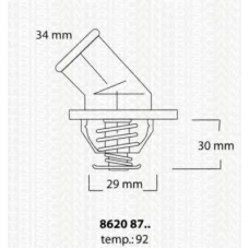 8620 8792 TRISCAN Термостат, охлаждающая жидкость
