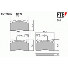 BL1659A2 FTE Комплект тормозных колодок, дисковый тормоз