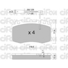 822-563-0K CIFAM Комплект тормозных колодок, дисковый тормоз