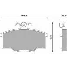 426881 ROULUNDS Комплект тормозных колодок, дисковый тормоз
