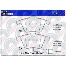 20753 GALFER Комплект тормозных колодок, дисковый тормоз