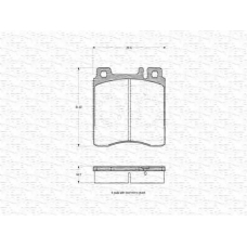 363702160572 MAGNETI MARELLI Комплект тормозных колодок, дисковый тормоз