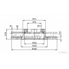 S016-01 ASHUKI Тормозной диск