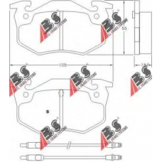 36503 ABS Комплект тормозных колодок, дисковый тормоз