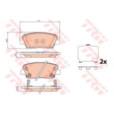 GDB3624 TRW Комплект тормозных колодок, дисковый тормоз