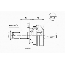 C.268 STATIM Шарнирный комплект, приводной вал