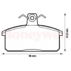 572160B BENDIX Комплект тормозных колодок, дисковый тормоз