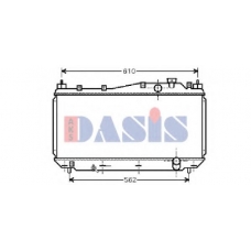 100024N AKS DASIS Радиатор, охлаждение двигателя