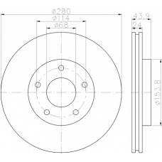 MDC2280 MINTEX Тормозной диск