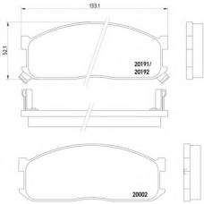 MDB1439 DON Комплект тормозных колодок, дисковый тормоз