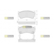 BD S139 STARLINE Комплект тормозных колодок, дисковый тормоз