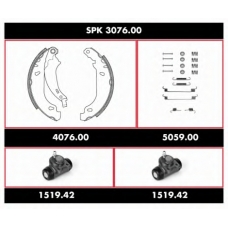 SPK 3076.00 WOKING Комплект тормозов, барабанный тормозной механизм