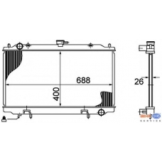 8MK 376 724-631 HELLA Радиатор, охлаждение двигателя