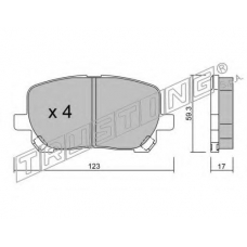 442.0 TRUSTING Комплект тормозных колодок, дисковый тормоз
