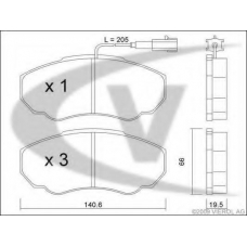 V42-4112 VEMO/VAICO Комплект тормозных колодок, дисковый тормоз