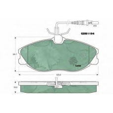 GDB1194 TRW Комплект тормозных колодок, дисковый тормоз