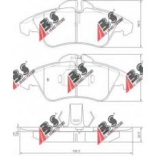 36901 ABS Комплект тормозных колодок, дисковый тормоз
