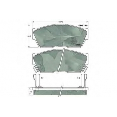 GDB750 TRW Комплект тормозных колодок, дисковый тормоз