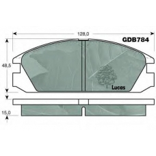 GDB784 TRW Комплект тормозных колодок, дисковый тормоз